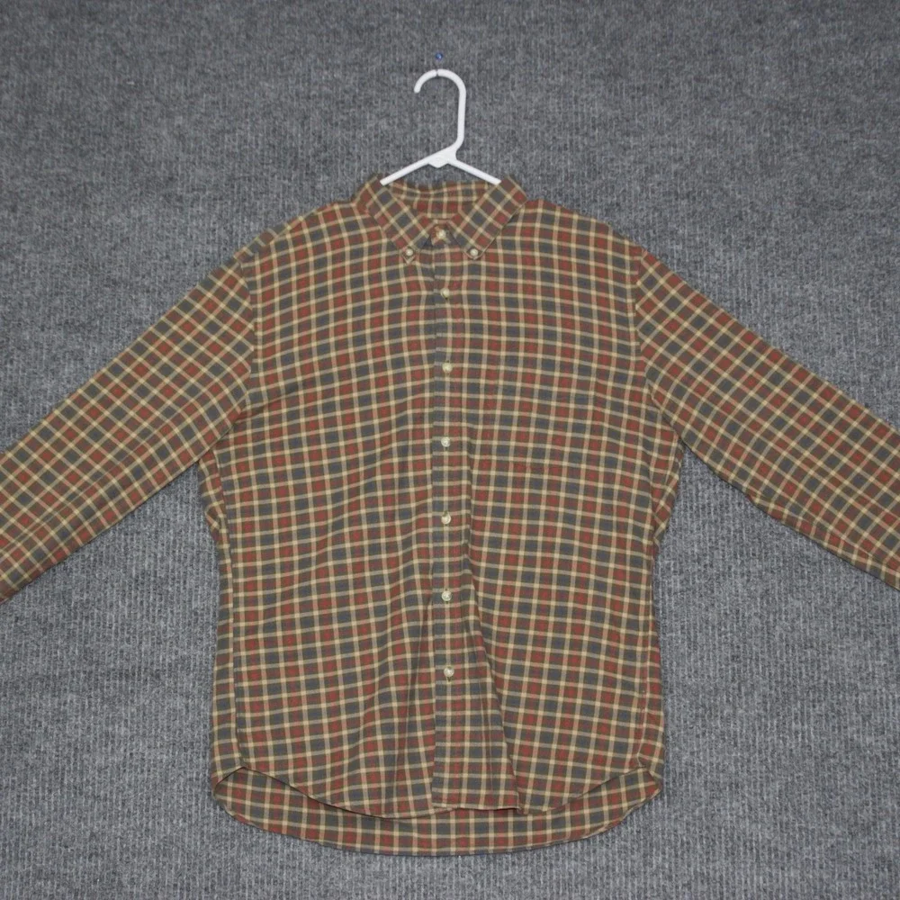 J Crew Slim Fit Plaid Button Down Shirt Mens Large 100% Cotton Formal‎ Party